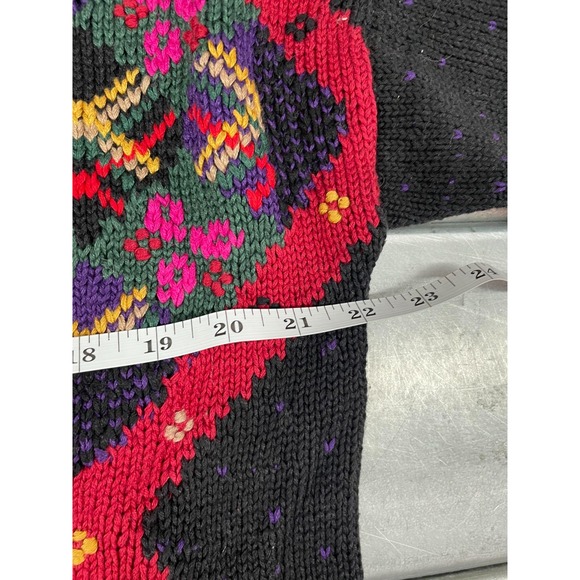 Roberta Frost Hand Knitted Cardigan Sweater Womens Medium Multicolor 100% Cotton - Picture 8 of 11